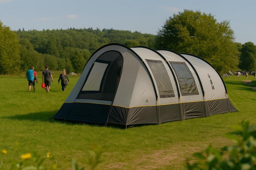 Tunneltent 4 persoons, Acacia 330 met luifel (nieuw in doos), Ophalen, Zo goed als nieuw, Tot en met 4