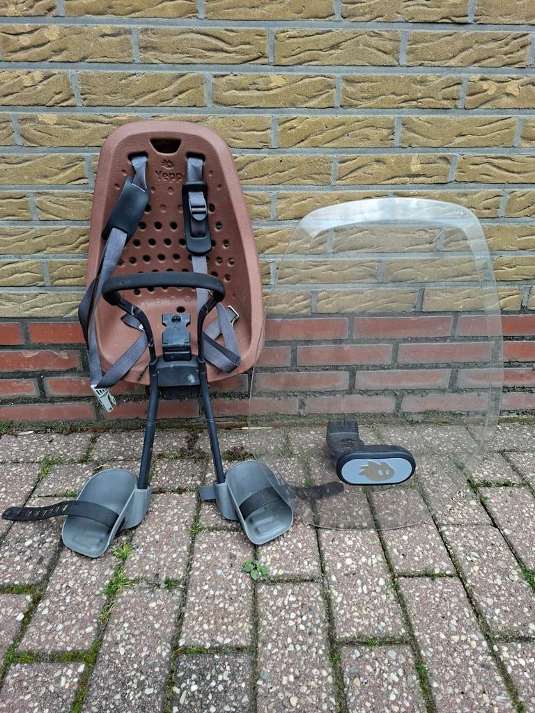 Yepp Fietsstoeltje Voor + Windscherm, Ophalen of Verzenden