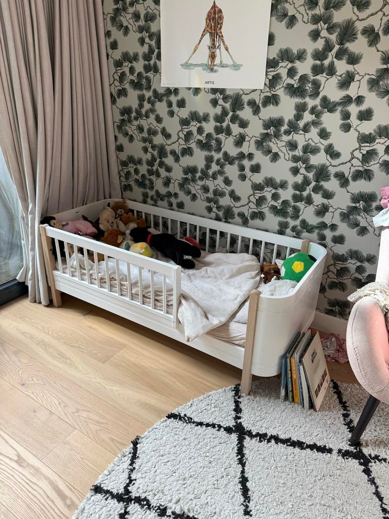 Olivers Furniture Wood Mini+ Junior Bed incl. matras, Ophalen, 70 tot 85 cm, Zo goed als nieuw, Matras