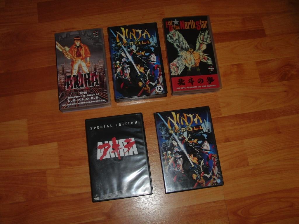 Akira, Ninja Scroll, Fist of the North Star (VHS + dvd), Vanaf 16 jaar, Ophalen of Verzenden, Gebruikt, Actie en Avontuur