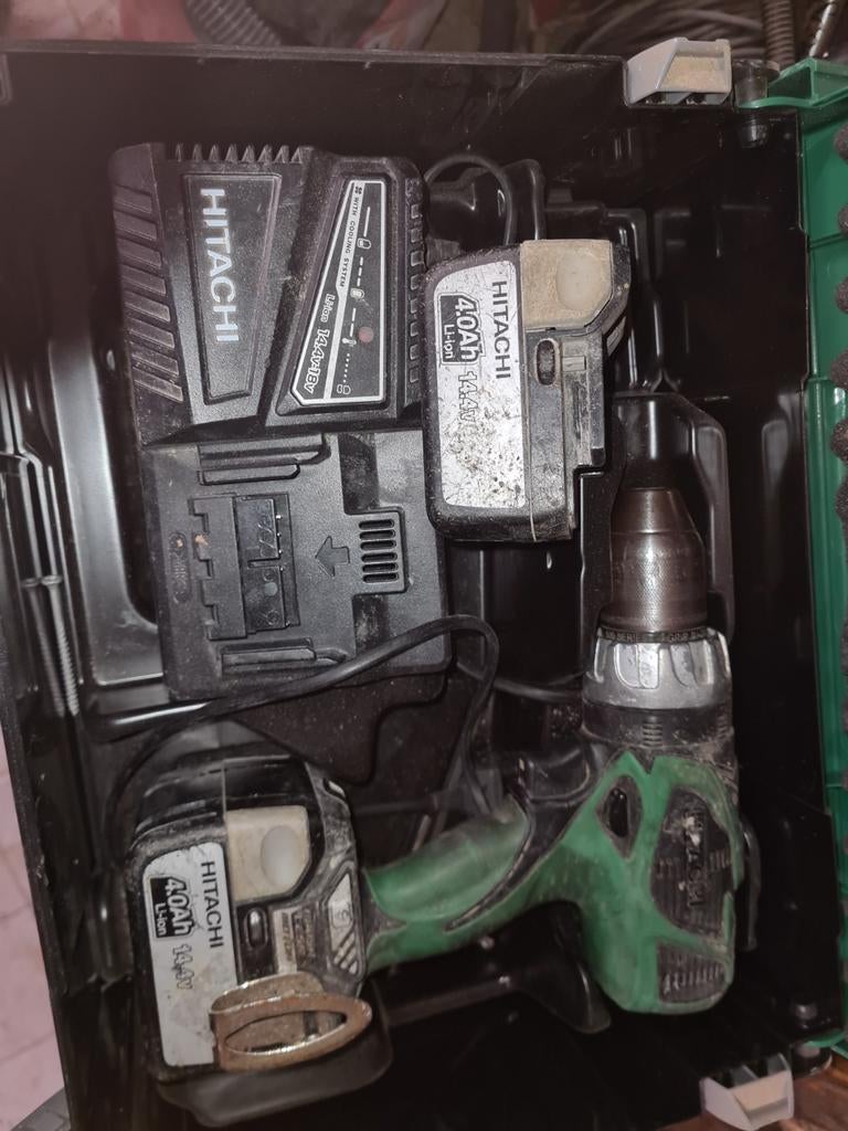Hitachi schroefmachine 14,4V met 2x 4.0Ah accu, Doe-het-zelf en Verbouw, Gereedschap | Boormachines, Ophalen of Verzenden