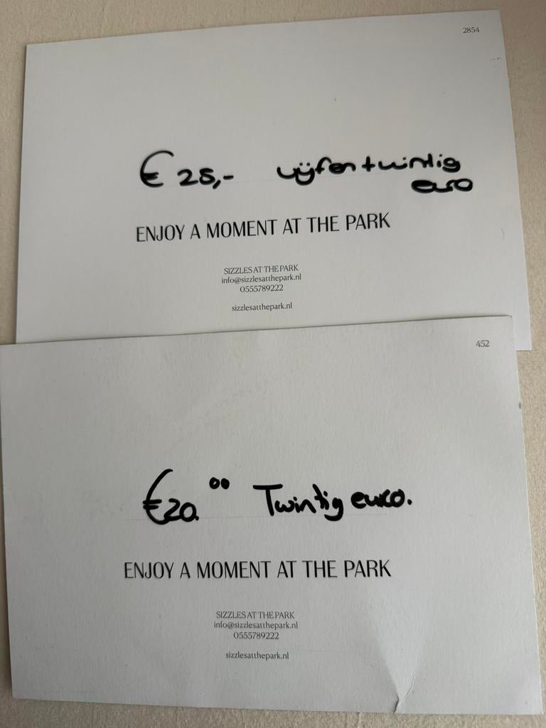 Twee cadeaubonnen Sizzle at the Park – koopje!, Eén persoon, Cadeaubon, Overige typen
