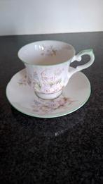 Springfield Bone China Kop en Schotel - Bloemenpatroon, Ophalen of Verzenden