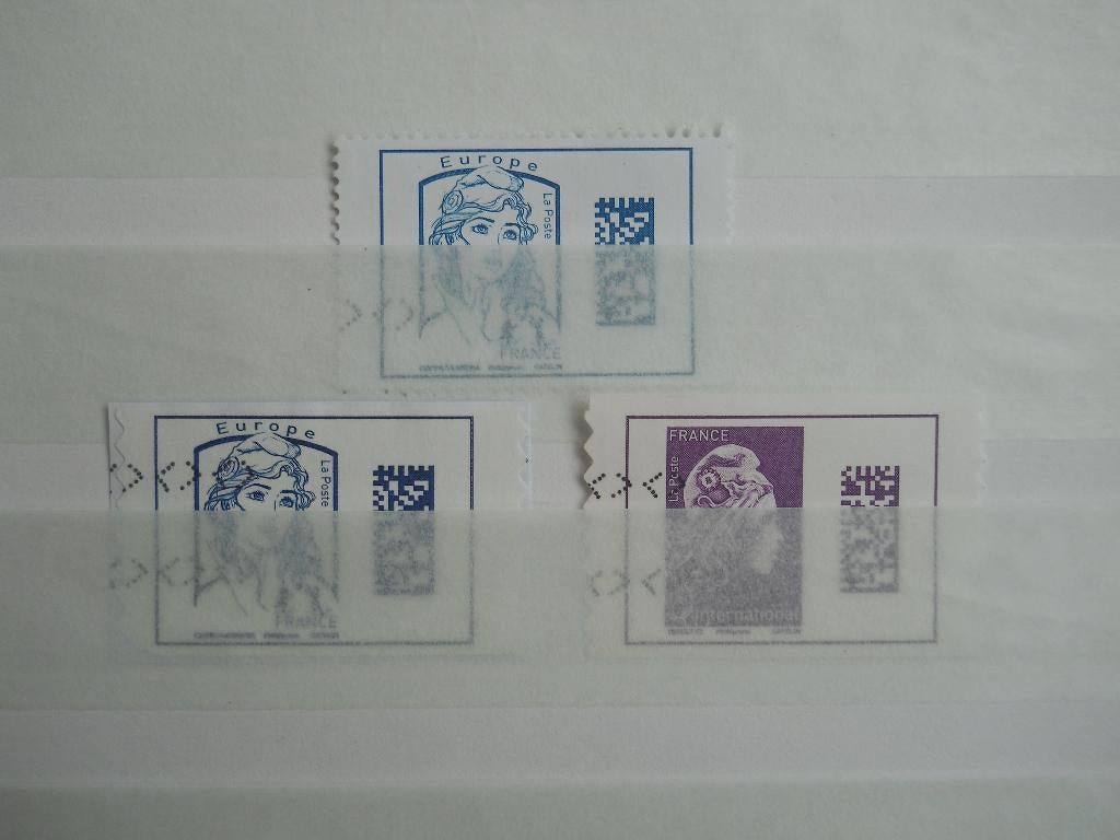 Frankrijk 2016/2019 Opruiming 3 stuks Marianne gestempeld, Ophalen of Verzenden, Gestempeld