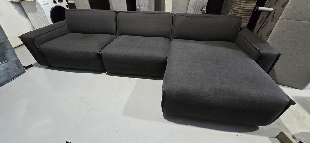 Umix Brooklyn Antraciet Hoekbank - Professioneel Gereinigd, Huis en Inrichting, Ophalen, Gebruikt, Hoekbank, 300 cm of meer