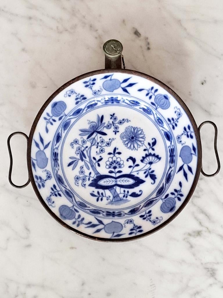 BIJZONDERE 19de eeuw Meissen blue onion warmhoudbord, Antiek en Kunst, Antiek | Servies los, Ophalen of Verzenden