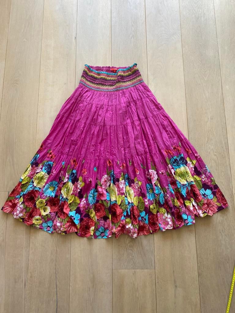 Rene Derhy rok s maxi katoen, Kleding | Dames, Rokken, Ophalen of Verzenden, Zo goed als nieuw, Roze, Maat 36 (S)