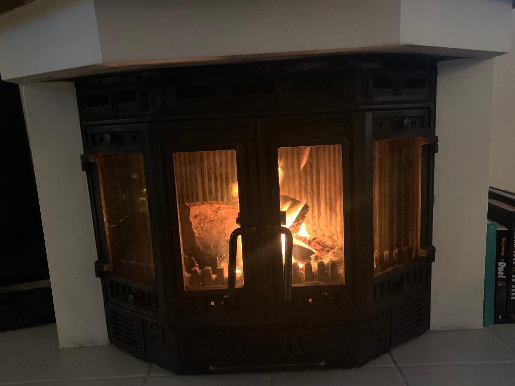 Houtkachel te koop, Huis en Inrichting, Kachels, Ophalen, Gebruikt, Houtkachel, Inbouw