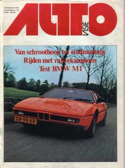 Autovisie 25 1979 : Vauxhall Chevette - BMW M1 - Toyota, Ophalen of Verzenden, Gelezen, Algemeen
