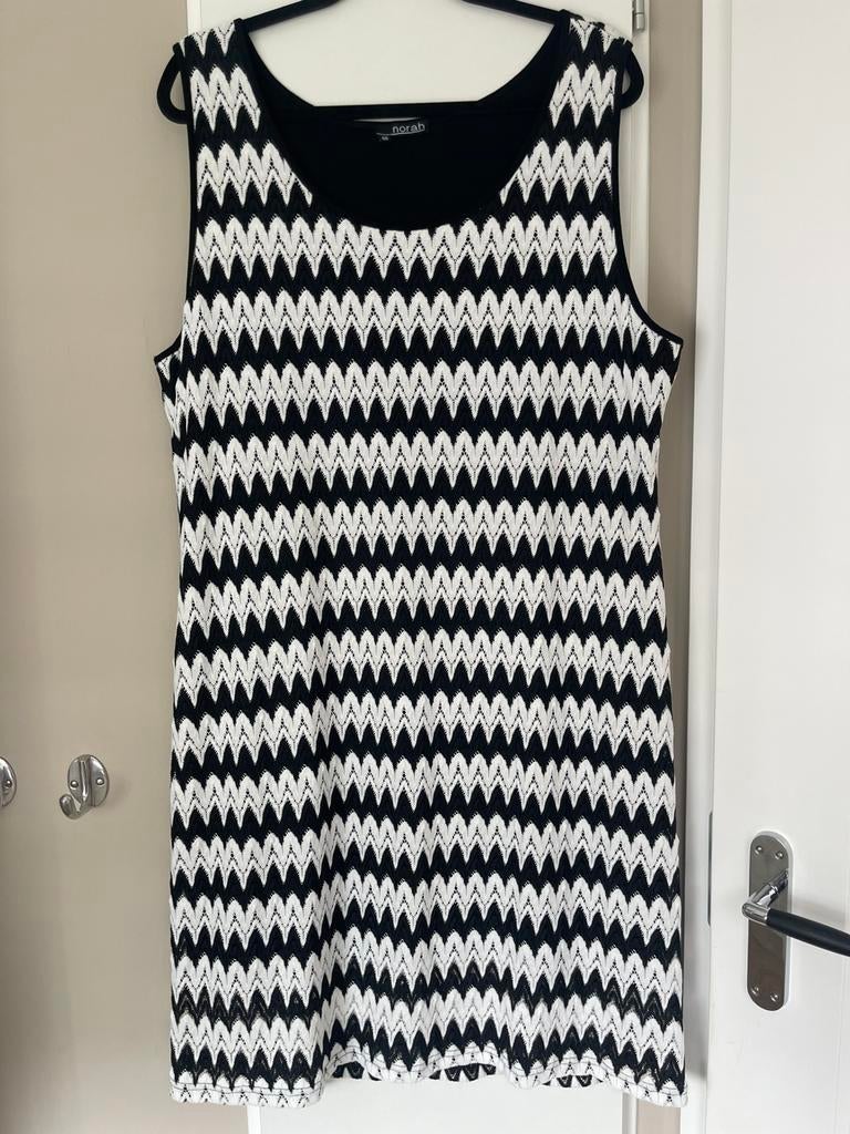 Norah  zomerse “ gehaakte “ stretch jurk maat 46, Kleding | Dames, Grote Maten, Ophalen of Verzenden, Zo goed als nieuw, Zwart