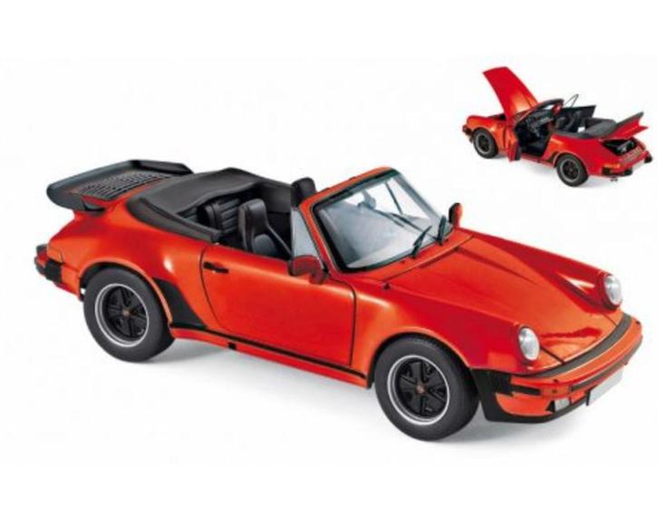 Porsche 911 Turbo Cabriolet 1987 Rood 1/18 NOREV ref: 187664, Hobby en Vrije tijd, Modelauto's | 1:18, Nieuw, Auto, Norev, Verzenden