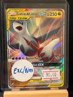Pokémon Kaart Latias & Latios GX TAG TEAM (Exc/Nm), Ophalen of Verzenden, Zo goed als nieuw, Losse kaart