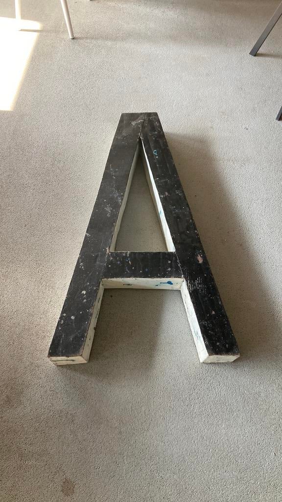 Metalen letter A 1 meter hoog, Ophalen, Gebruikt, ., .