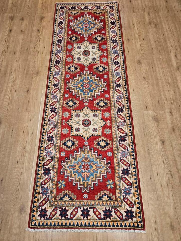 Handgeknoopt oosters wollen tapijt loper kazak 250x83, Huis en Inrichting, Stoffering | Tapijten en Kleden, Nieuw, 50 tot 100 cm