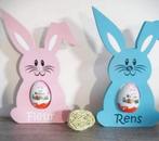 Houten paashaas paashazen pasen
met naam kleuren in overleg, Ophalen of Verzenden