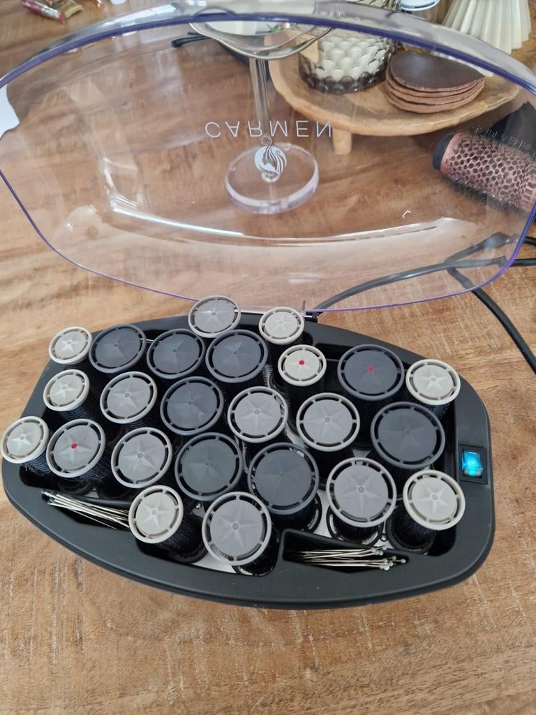 Carmen krulset - Slechts 1x gebruikt voor bruiloft, Ophalen of Verzenden, Zo goed als nieuw, Krultang of Stijltang