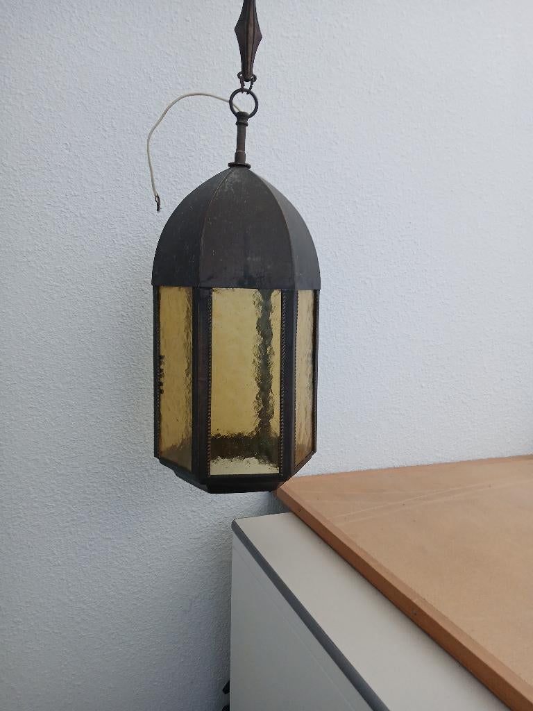 antiek hanglamp  gang grachtenpand, Ophalen