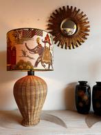 SALE Grote Rotan rieten lampvoet vintage, Vintage, Ophalen of Verzenden, Zo goed als nieuw, Minder dan 50 cm
