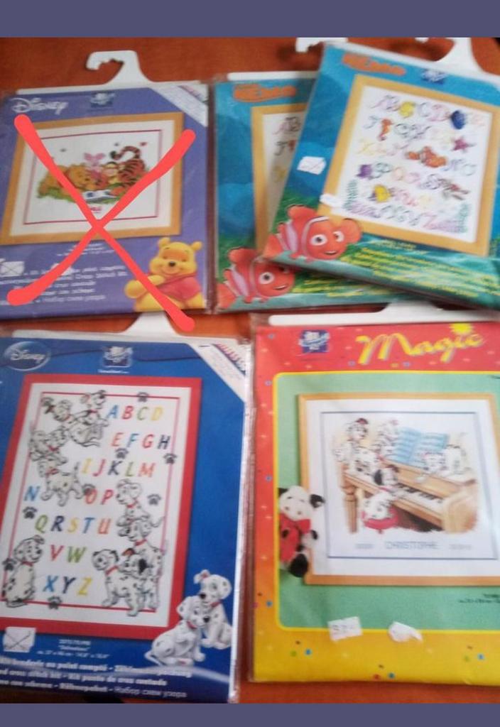 Borduurpakketten met Dmc borduurzijde/borduurgaren 50%af, Hobby en Vrije tijd, Borduren en Borduurmachines, Ophalen of Verzenden