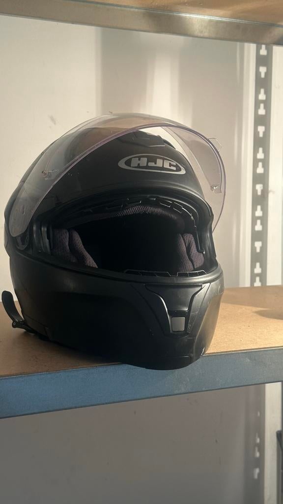 HJC motorhelm zwart, Motoren, Ophalen, Tweedehands, Systeemhelm, HJC