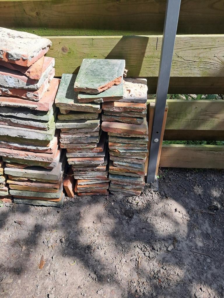 Estrikken plavuizen oud, Doe-het-zelf en Verbouw, Ophalen of Verzenden, Steen of Klei, 15 m² of meer, Dakpannen