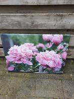 Tuinschilderij met pioenrozen, Huis en Inrichting, Woonaccessoires | Schilderijen, Tekeningen en Foto's, Ophalen, 50 tot 75 cm