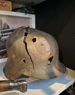 Duitse helm wo2 Normandy camo, Ophalen of Verzenden, Duitsland, Helm of Baret