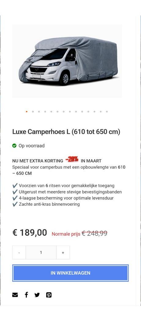 Camperhoes, Ophalen of Verzenden