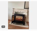 Hout openhaardmantel met elektrische kachel (Moet weg), Ophalen, Overige soorten, Elektrisch, Zo goed als nieuw