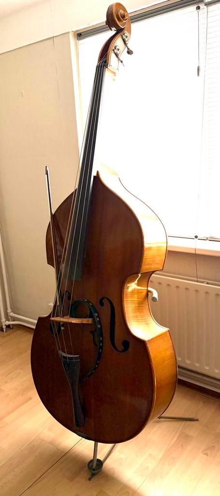 Mooie houten 3/4 contrabas, Muziek en Instrumenten, Ophalen, Gebruikt