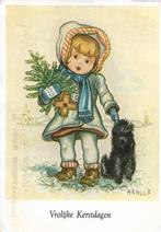 KERST meisje kerstboompje hond. Tekening Arnulf uit 1956, Verzenden, 1940 tot 1960, Gelopen, Feest(dag)