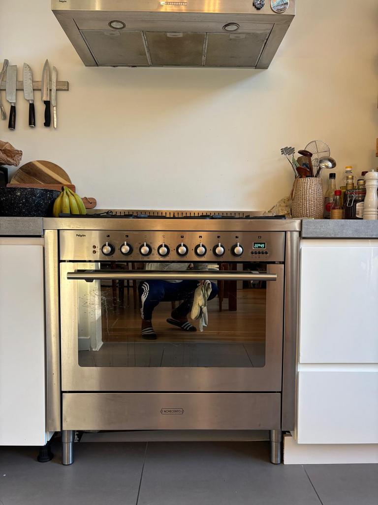 6-pits Novecento gasfornuis, Ophalen, Gebruikt, 60 cm of meer, Gas