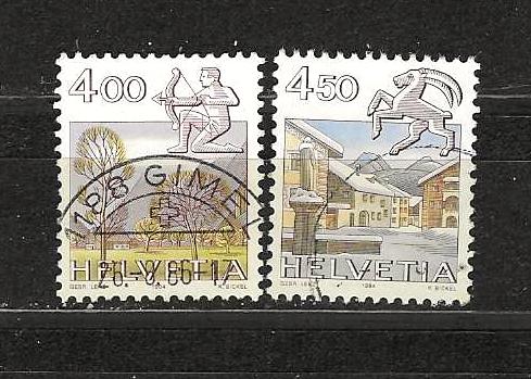 Zwitserland 1265-1266, Postzegels en Munten, Postzegels | Europa | Zwitserland, Ophalen of Verzenden, Gestempeld