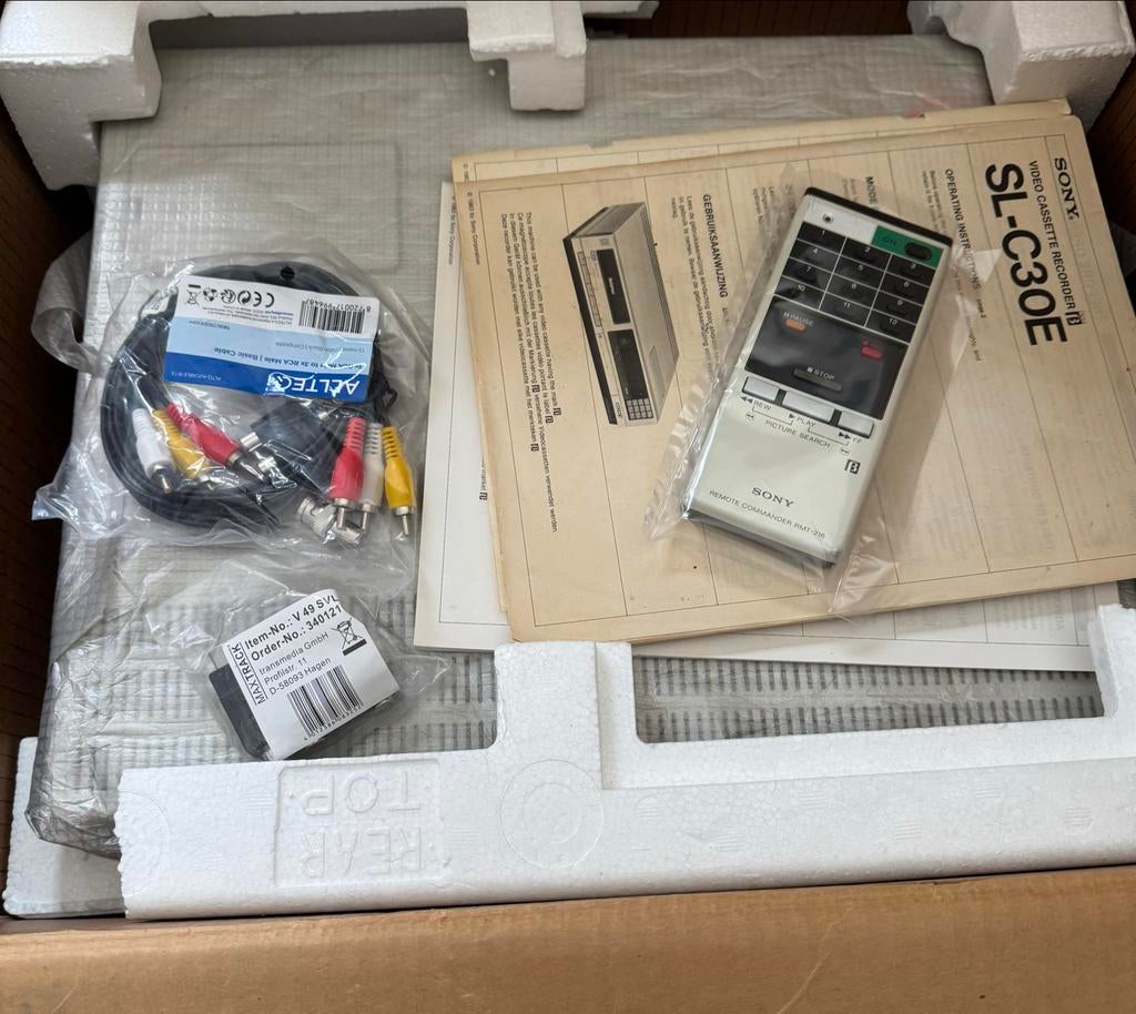 Sony Betamax SL-C30E Videorecorder met afstandsbediening, Audio, Tv en Foto, Videospelers, Ophalen of Verzenden, Gebruikt, Betamax-speler of -recorder