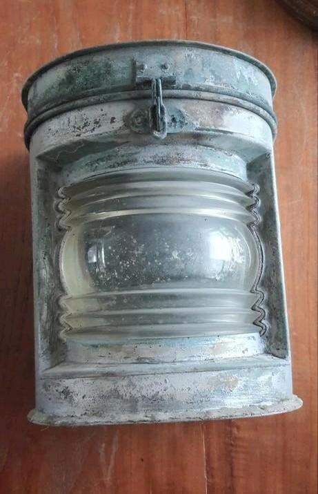 Antieke scheepslamp / navigatielamp, Antiek en Kunst, Antiek | Lampen, Ophalen of Verzenden