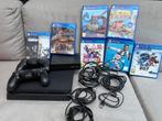 PS4 met 2 controllers en 7 spellen - Wegens opruiming, Met 2 controllers, Ophalen of Verzenden, Slim, 500 GB