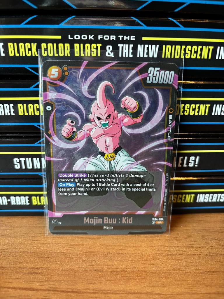Dragon Ball Super Card Game - Majin Buu : Kid FB04 SR, Ophalen of Verzenden, Zo goed als nieuw, Losse kaart