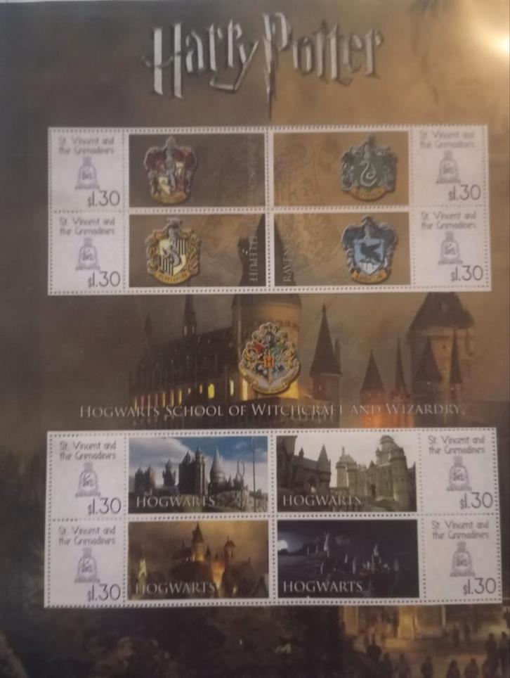 Harry Potter Postzegels - St. Vincent & The Grenadines, Postzegels en Munten, Postzegels | Nederland, Postfris, Na 1940, Ophalen of Verzenden