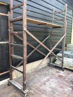 vintage houten steiger, Doe-het-zelf en Verbouw, Steigers, Ophalen, Gebruikt, Rolsteiger of Kamersteiger, 2 tot 5 meter