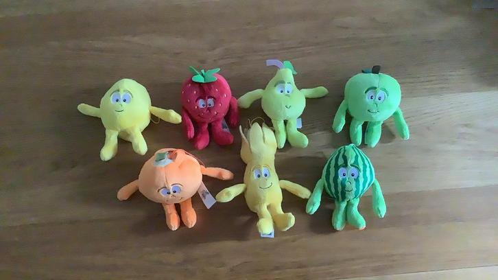 *** 7 fruit knuffels ***, Kinderen en Baby's, Speelgoed | Knuffels en Pluche, Nieuw, Ophalen