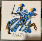 Tegeltje historische Ridder te paard - Earl Hereford & Essex, Ophalen of Verzenden