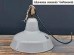 Grijze oude emaille lamp afmeting H30 D30 - vintage, Ophalen of Verzenden, Gebruikt, Oud, vintage , emaille, brocante, landelijk, stoer
