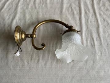 oude messing wandlamp  beschikbaar voor biedingen