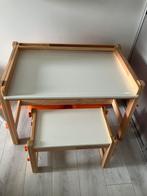 Ikea Flisat bureau met bankje en 2 oranje bakken, Ophalen, Gebruikt, Tafel(s) en Stoel(en)