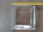 Glazen vierkante schaal nieuw, effen of gebloemd, Schaal, Vierkant, Nieuw, Ophalen of Verzenden