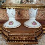 2 antieke porseleinen kandelaars Limoges, Antiek en Kunst, Ophalen of Verzenden