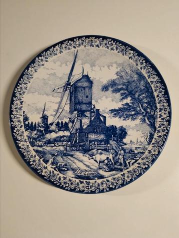 Delfts blauw  bord met thema ' Zomer' beschikbaar voor biedingen