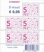 Bijplakzegels - € 0,05 – logo TPG Post – MNH - NVPH V2136b, Verzenden, Na 1940, Postfris