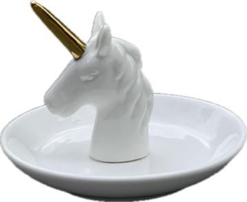 Eenhoorn sieradenhouder wit porselein. Kpm private labels. beschikbaar voor biedingen