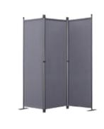 3-Piece Grey Privacy Folding Room Divider Screen, Ophalen, Nieuw